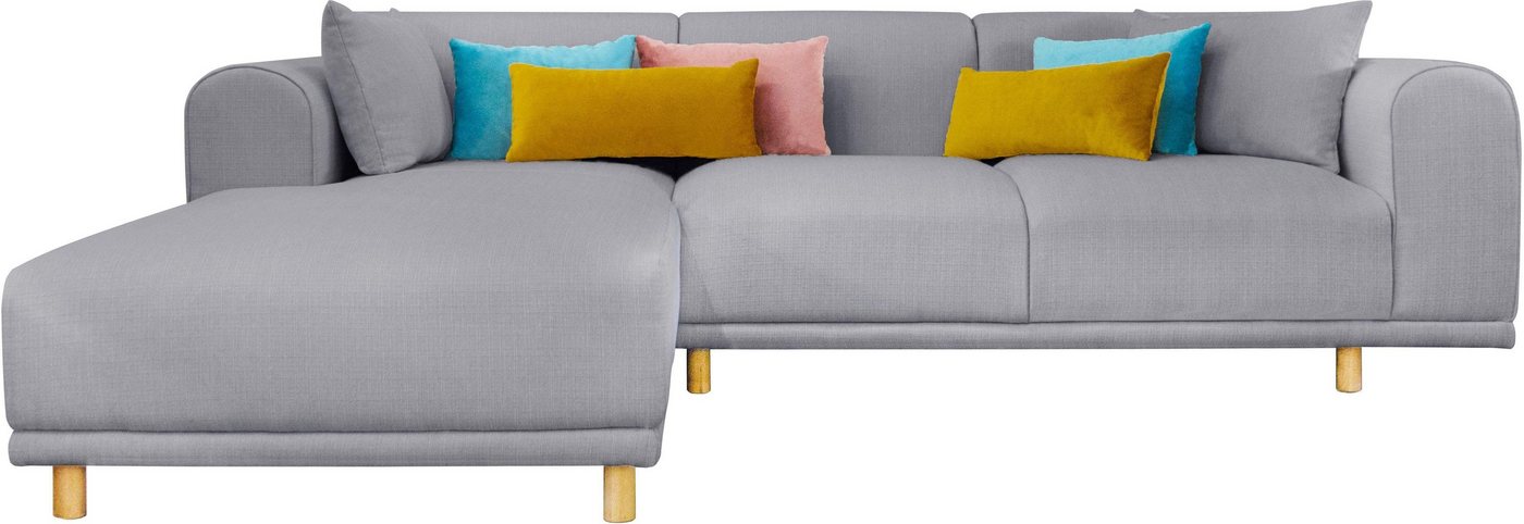 andas Ecksofa Maroon L-Form, in skandinavischem Design, mit losen Kissen andas Ecksofa Maroon L-Form, in skandinavischem Design, mit losen Kissen von andas