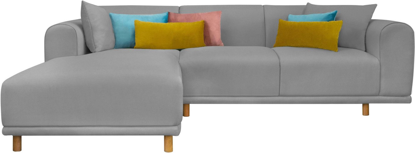 andas Ecksofa Maroon L-Form, in skandinavischem Design, mit losen Kissen andas Ecksofa Maroon L-Form, in skandinavischem Design, mit losen Kissen von andas