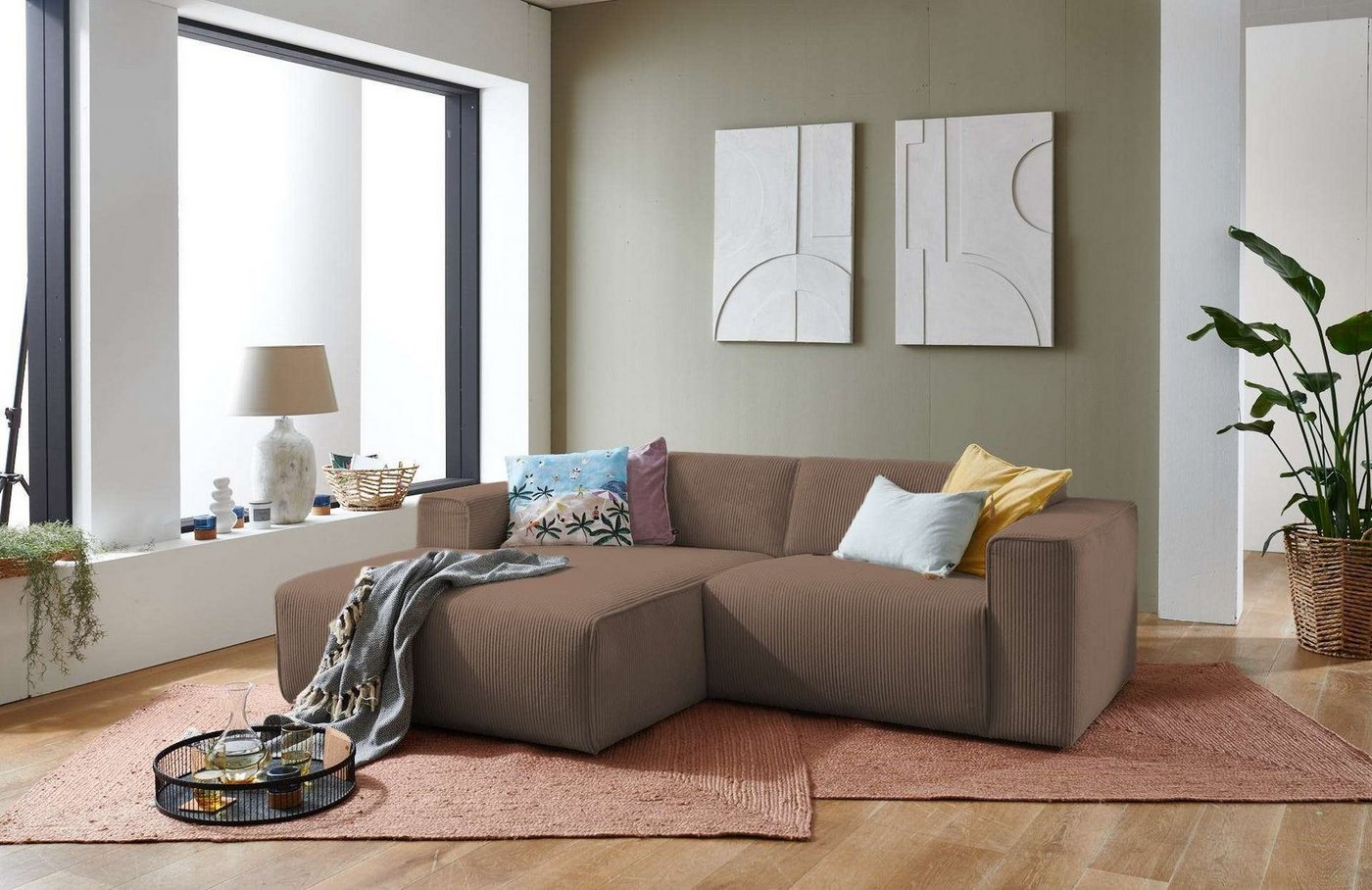 andas Ecksofa Noord, mit Kedernaht, Breite 234 cm, Cord, Struktur, Webstoff andas Ecksofa Noord, mit Kedernaht, Breite 234 cm, Cord, Struktur, Webstoff von andas