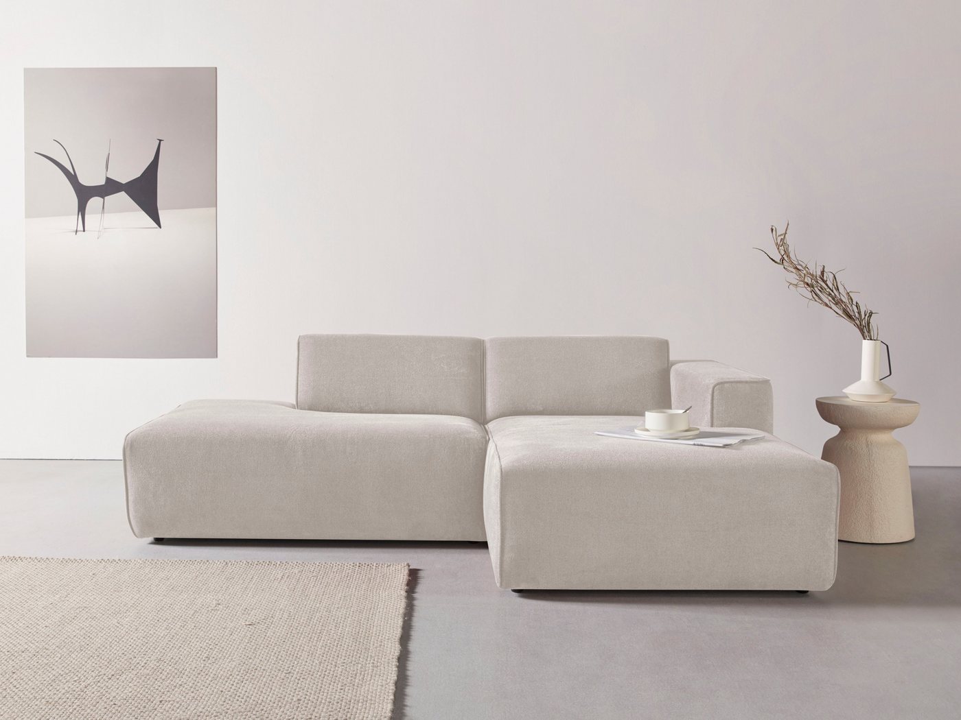 andas Ecksofa Noord, mit Kedernaht, Breite 227 cm, Cord, Struktur, Webstoff andas Ecksofa Noord, mit Kedernaht, Breite 227 cm, Cord, Struktur, Webstoff von andas