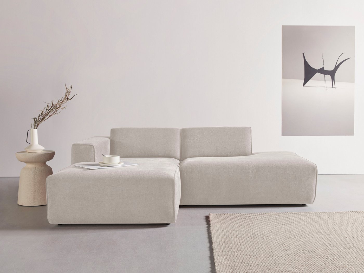 andas Ecksofa Noord, mit Kedernaht, Breite 227 cm, Cord, Struktur, Webstoff andas Ecksofa Noord, mit Kedernaht, Breite 227 cm, Cord, Struktur, Webstoff von andas