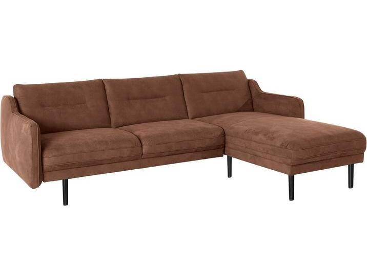 andas Ecksofa Nordfyn L-Form, edles Design in 3 Bezugsqualitäten, Design by Morten Georgsen, braun, cognac von andas
