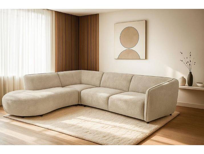 Home affaire Ecksofa Ostrup, schlichtes modernes Design, in verschiedenen Farben, beige, beige von Home-affaire
