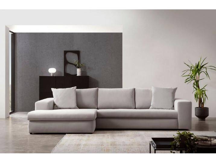 andas Ecksofa SLEETLAND XXL in Samtvelours oder Vintage-Leder-Optik, L-Form, besonders groß und bequem, grau, Silver andas Ecksofa SLEETLAND XXL in Samtvelours oder Vintage-Leder-Optik, L-Form, besonders groß und bequem, grau, Silver von andas