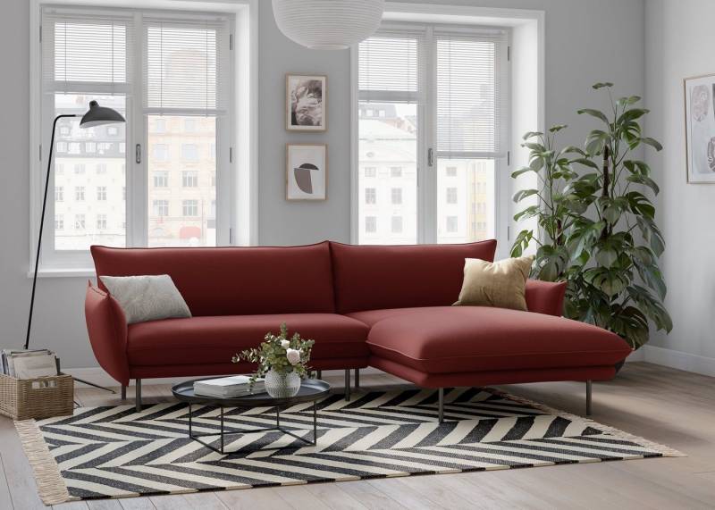 andas Ecksofa Stine L-Form, Besonderes Design durch Kissenoptik und Keder, by Morten Georgsen von andas