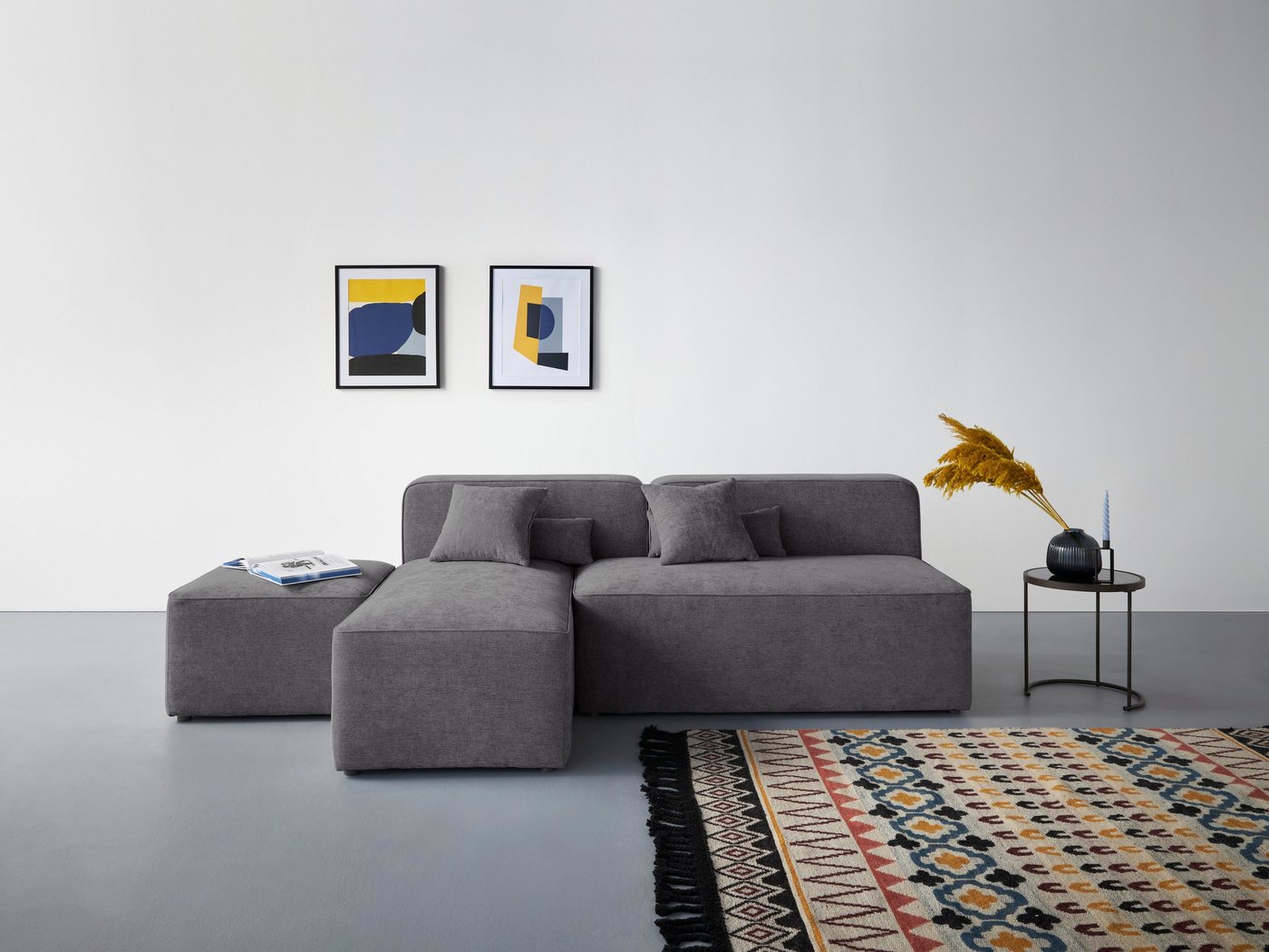 andas Ecksofa Sundstrup L-Form, Modulserie, individuelle Zusammenstellung von andas