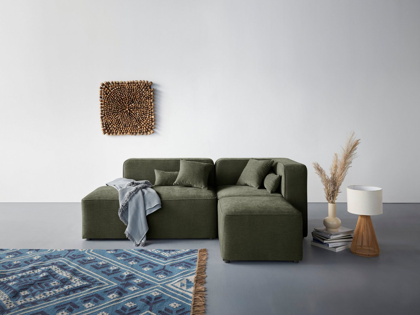 andas Ecksofa Sundstrup L-Form, Modulserie, individuelle Zusammenstellung von andas