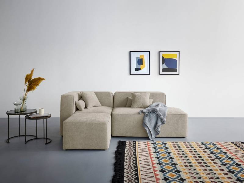andas Ecksofa Sundstrup L-Form, Modulserie, individuelle Zusammenstellung von andas