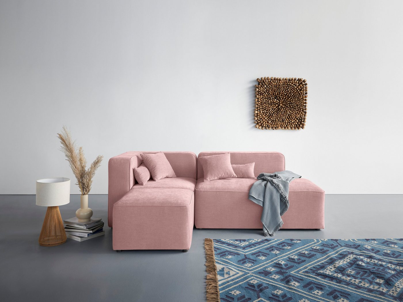 andas Ecksofa Sundstrup L-Form, Modulserie, individuelle Zusammenstellung von andas