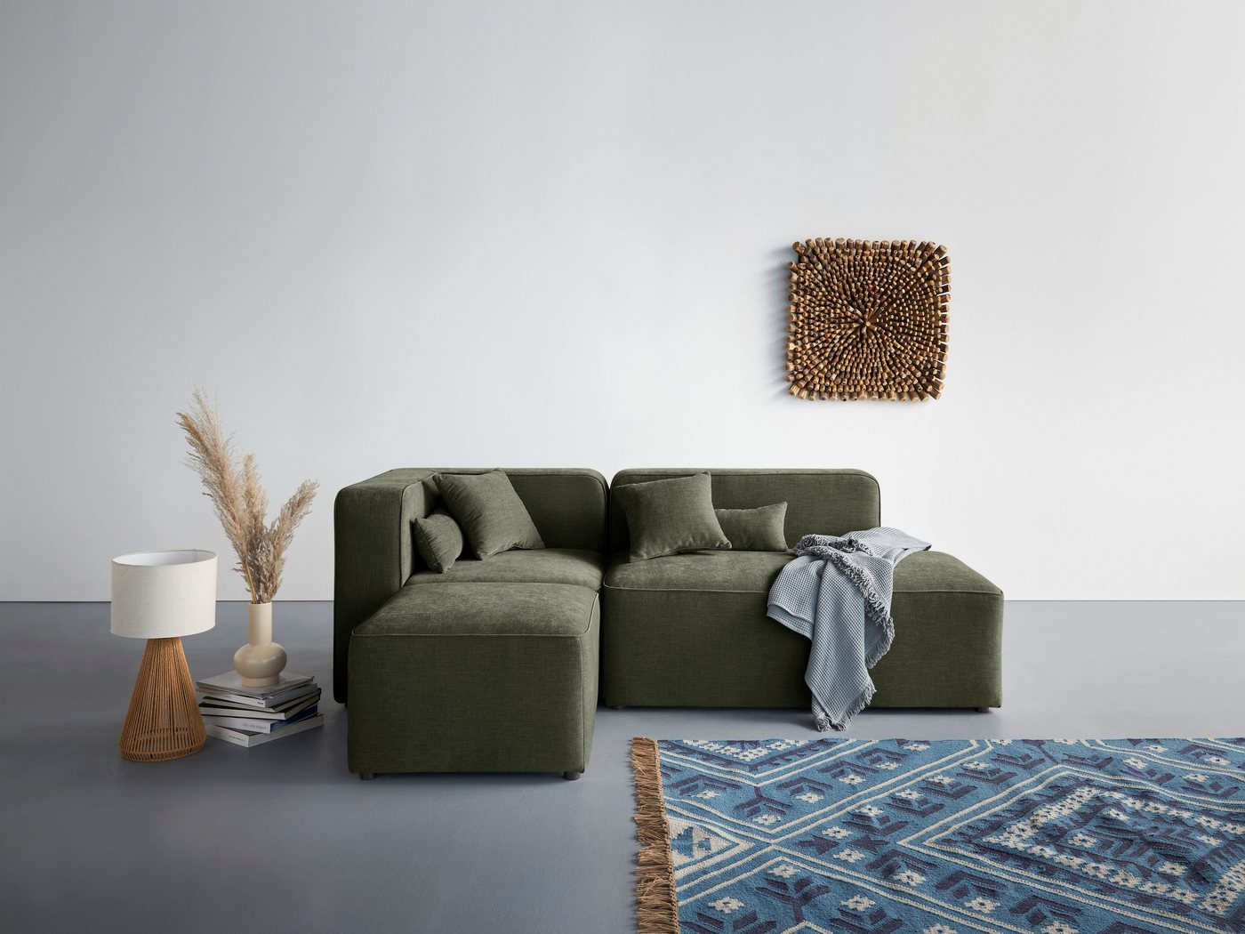 andas Ecksofa Sundstrup L-Form, Modulserie, individuelle Zusammenstellung von andas