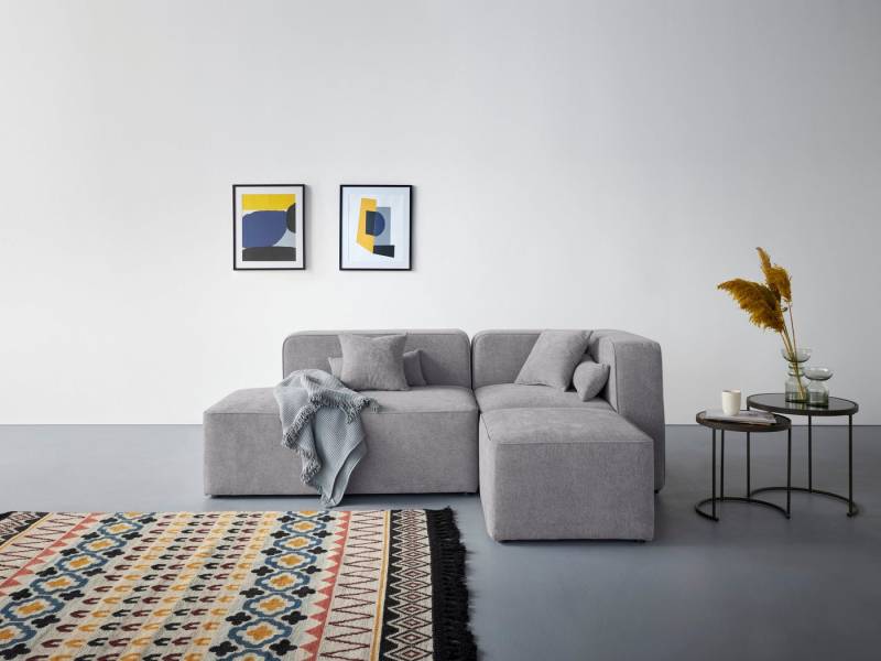 andas Ecksofa Sundstrup L-Form, Modulserie, individuelle Zusammenstellung von andas