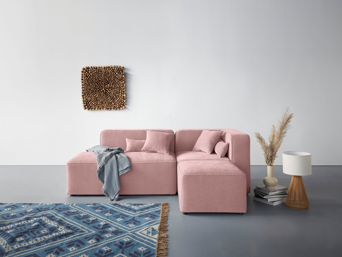 Home affaire Ecksofa Sundstrup L-Form, Modulserie, individuelle Zusammenstellung von Home affaire