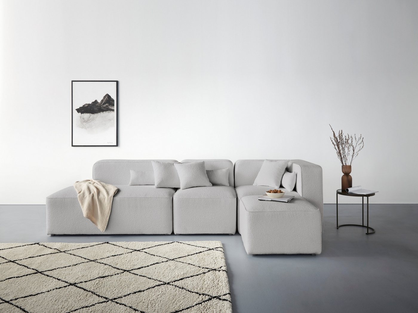 andas Ecksofa Sundstrup, Modulserie, individuelle Zusammenstellung von andas