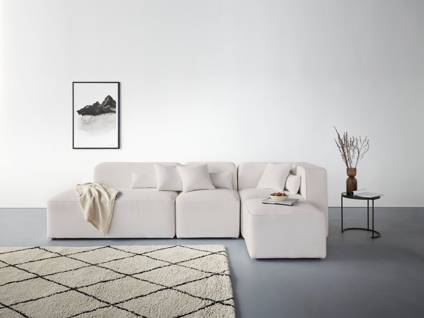 andas Ecksofa Sundstrup L-Form, Modulserie, individuelle Zusammenstellung von andas