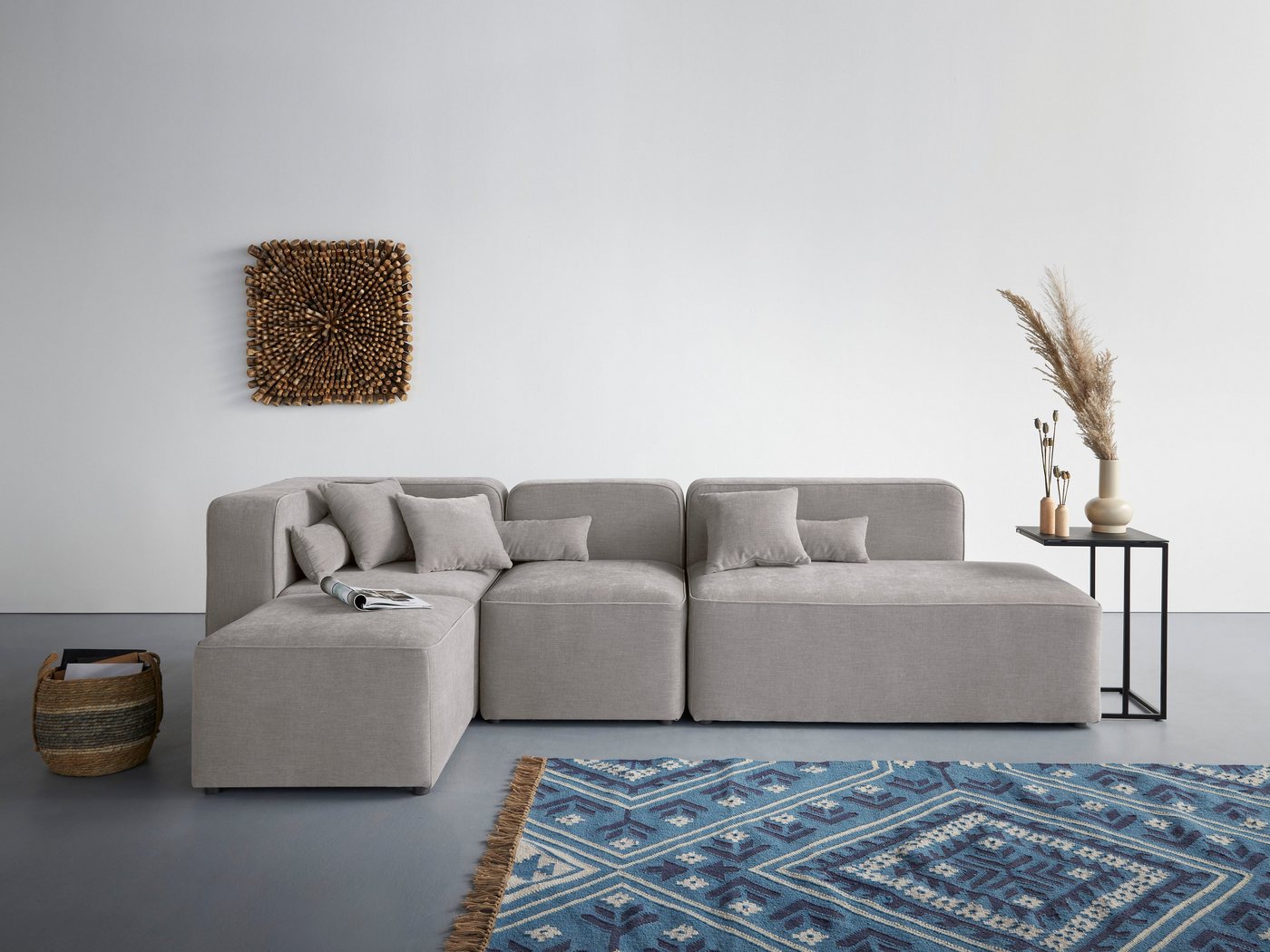 andas Ecksofa Sundstrup L-Form, Modulserie, individuelle Zusammenstellung von andas