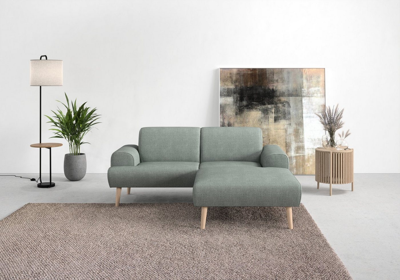 andas Ecksofa Swift Scandic Design, komfortabler Federkern, Breite 192cm, L-Form, Federkern-Polsterung, B/T/H: 192/83/176 cm von andas