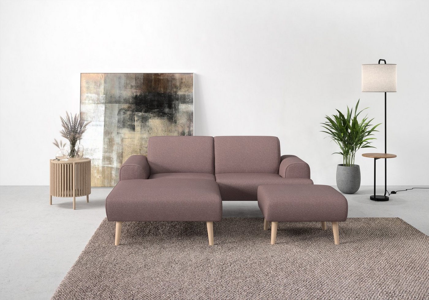 andas Ecksofa Swift L-Form, Federkern-Polsterung, B/T/H: 192/83/176 cm von andas