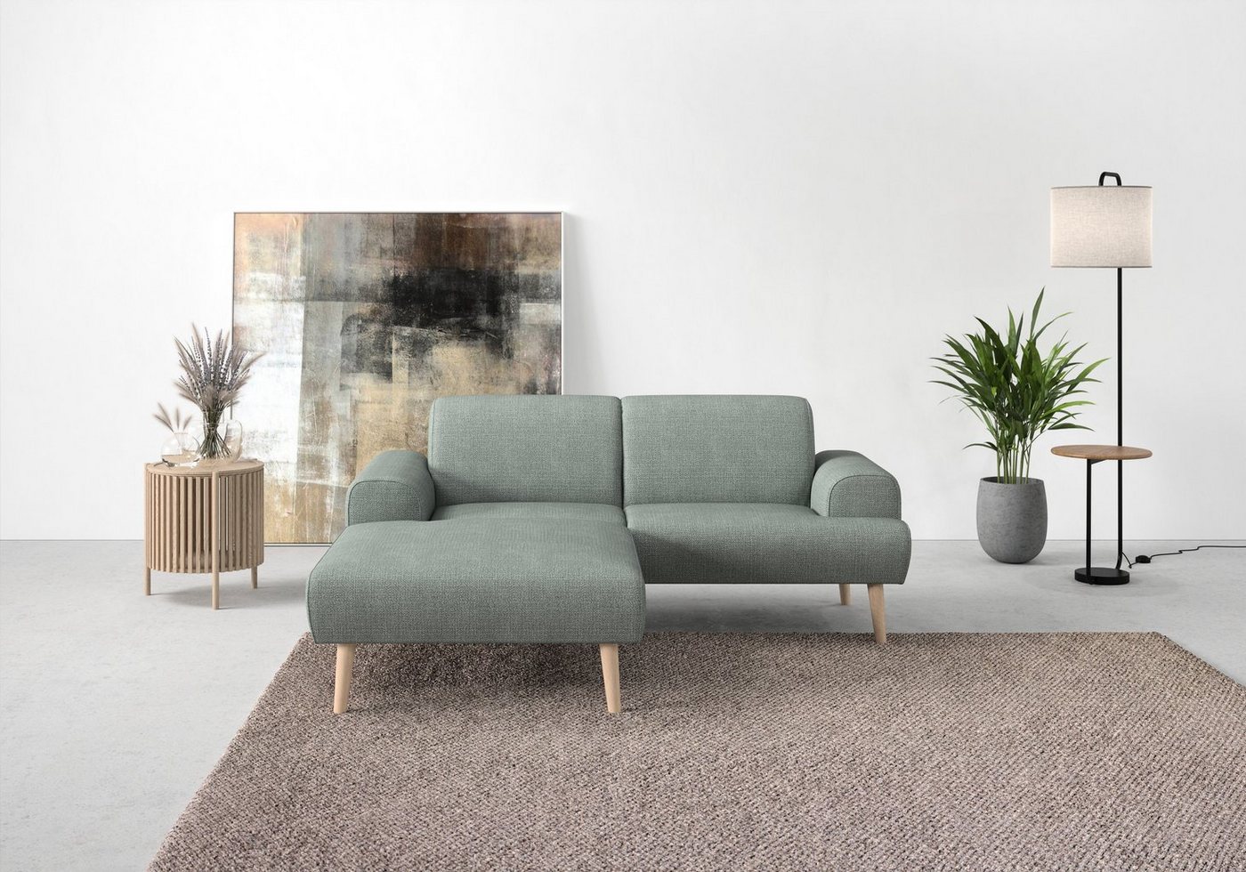 andas Ecksofa Swift Scandic Design, komfortabler Federkern, Breite 192cm, L-Form, Federkern-Polsterung, B/T/H: 192/83/176 cm von andas