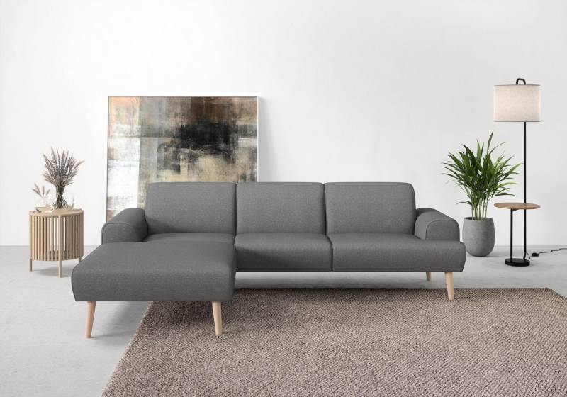 andas Ecksofa Swift Scandic Design, Federkern für hohen Sitzkomfort, L-Form, Federkern-Polsterung, B/T/H: 292/83/176 cm von andas
