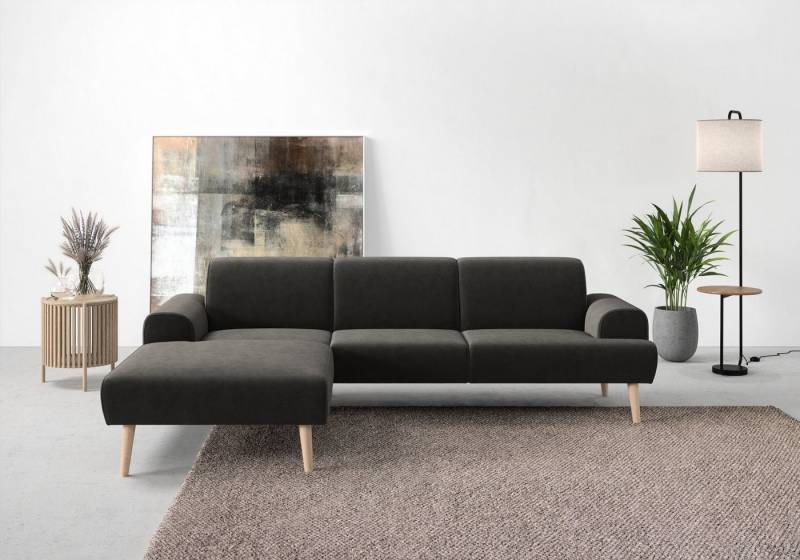 andas Ecksofa Swift Scandic Design, Federkern für hohen Sitzkomfort, L-Form, Federkern-Polsterung, B/T/H: 292/83/176 cm von andas