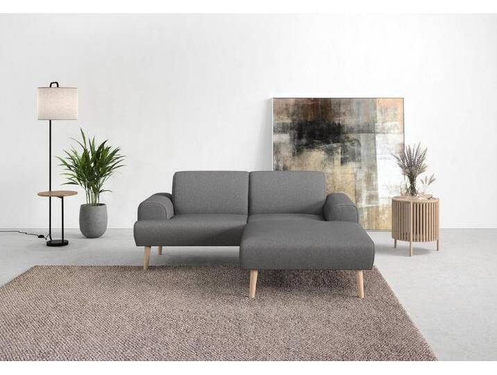 andas Ecksofa Swift Scandic Design, komfortabler Federkern, Breite 192cm, L-Form, Federkern-Polsterung, B/T/H: 192/83/176 cm, grau, grau von andas