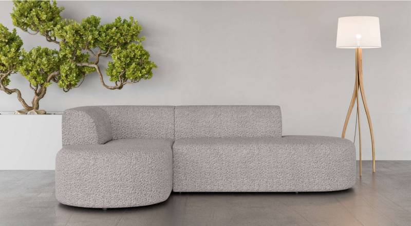 andas Ecksofa Ecksofa Tvinne mit Ottomane links oder rechts bestellbar, L-Form, mit Wellenunterfederung, BxTxH 260x170x73 cm von andas