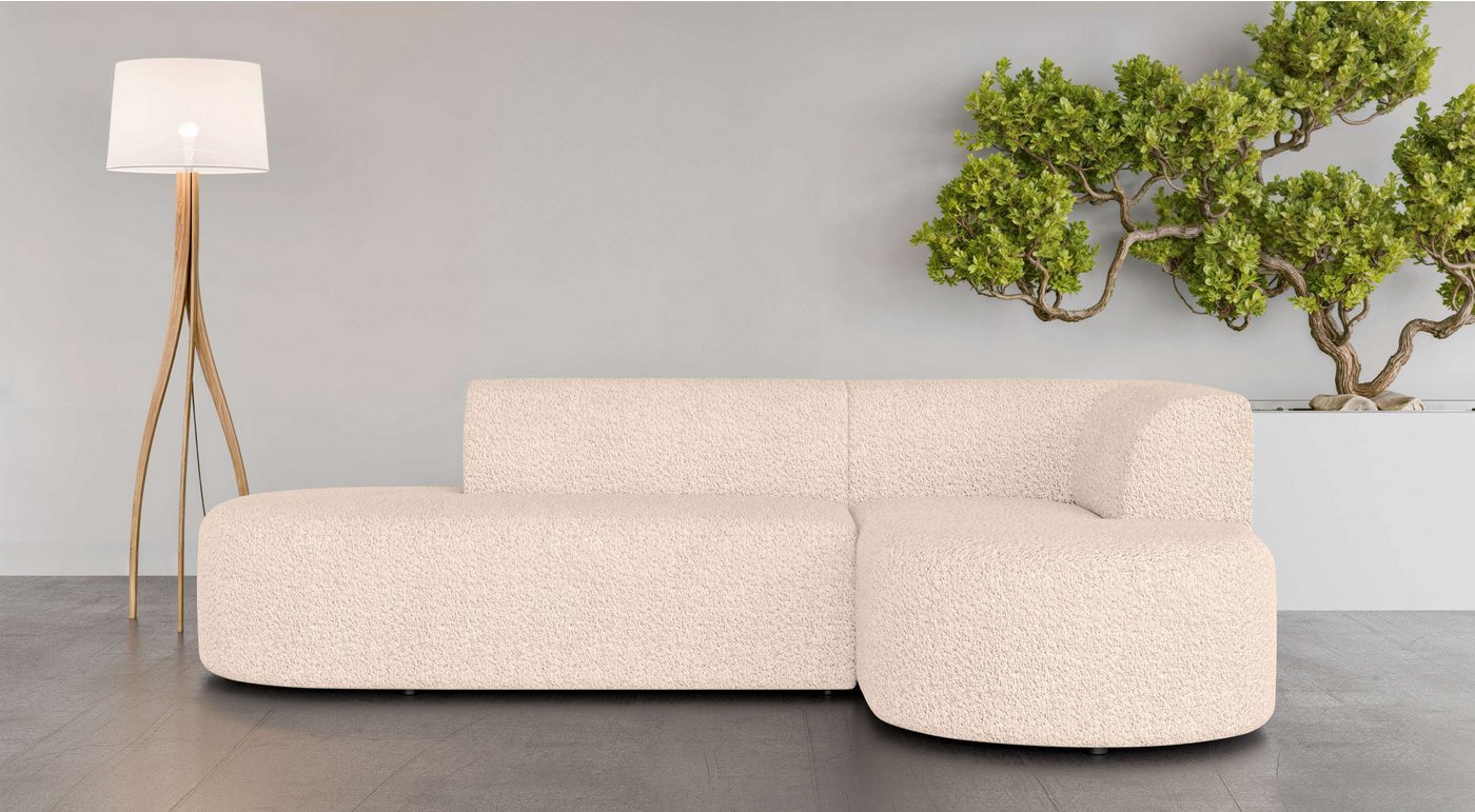 andas Ecksofa Ecksofa Tvinne mit Ottomane links oder rechts bestellbar, L-Form, mit Wellenunterfederung, BxTxH 260x170x73 cm von andas