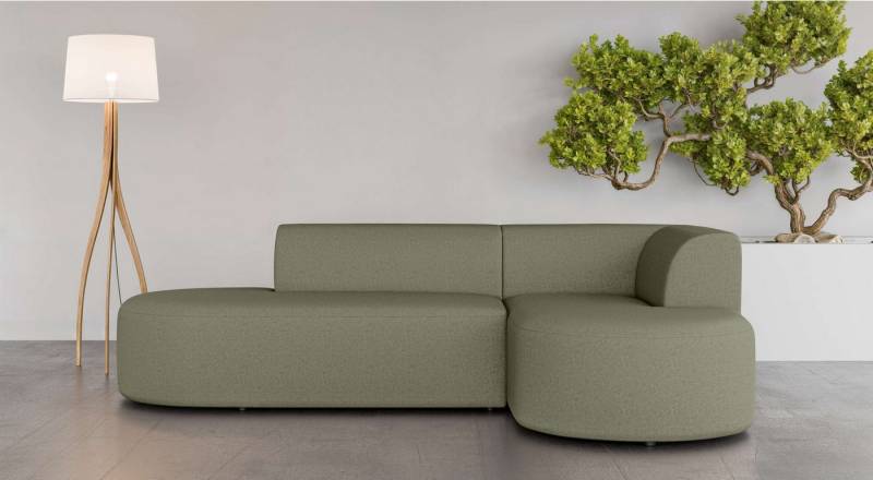 andas Ecksofa Ecksofa Tvinne mit Ottomane links oder rechts bestellbar, L-Form, mit Wellenunterfederung, BxTxH 260x170x73 cm von andas