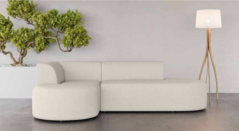 andas Ecksofa Ecksofa Tvinne mit Ottomane links oder rechts bestellbar, L-Form, mit Wellenunterfederung, BxTxH 260x170x73 cm von andas