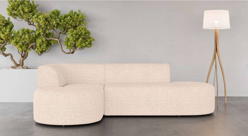andas Ecksofa Ecksofa Tvinne mit Ottomane links oder rechts bestellbar, L-Form, mit Wellenunterfederung, BxTxH 260x170x73 cm von andas