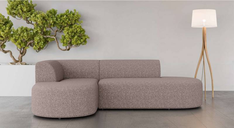 andas Ecksofa Ecksofa Tvinne mit Ottomane links oder rechts bestellbar, L-Form, mit Wellenunterfederung, BxTxH 260x170x73 cm von andas