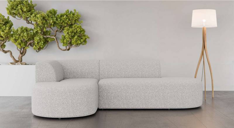 andas Ecksofa Ecksofa Tvinne mit Ottomane links oder rechts bestellbar, L-Form, mit Wellenunterfederung, BxTxH 260x170x73 cm von andas
