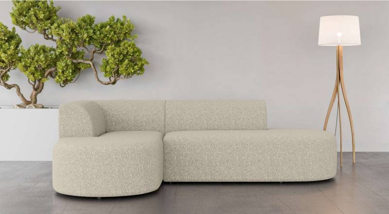 andas Ecksofa Ecksofa Tvinne mit Ottomane links oder rechts bestellbar, L-Form, mit Wellenunterfederung, BxTxH 260x170x73 cm von andas