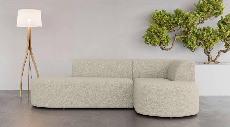 andas Ecksofa Ecksofa Tvinne mit Ottomane links oder rechts bestellbar, L-Form, mit Wellenunterfederung, BxTxH 260x170x73 cm von andas