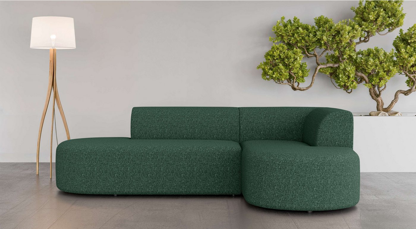 andas Ecksofa Ecksofa Tvinne mit Ottomane links oder rechts bestellbar, L-Form, mit Wellenunterfederung, BxTxH 260x170x73 cm von andas