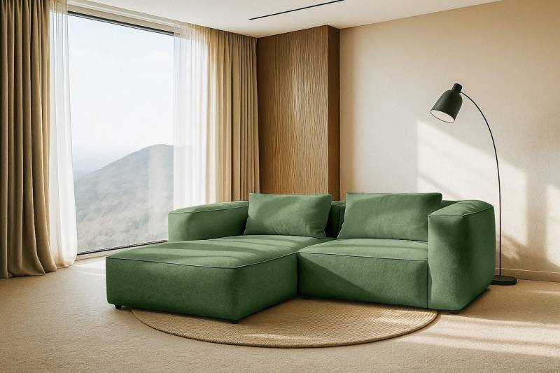 andas Ecksofa Tvinnet, Breite 228 cm, extra tiefe Sitzfläche, kubisches Sitzvergnügen von andas