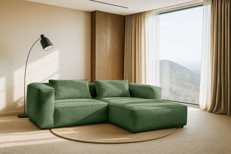 andas Ecksofa Tvinnet, Breite 228 cm, extra tiefe Sitzfläche, kubisches Sitzvergnügen von andas