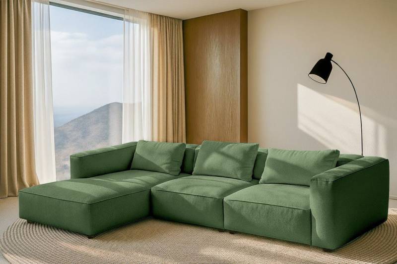 andas Ecksofa Tvinnet, Breite 317 cm, extra tiefe Sitzfläche, kubisches Sitzvergnügen von andas