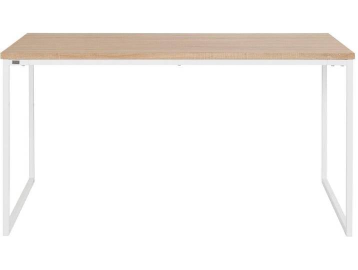 andas Esstisch Hulsig (1-St), mit Tischplatte in einer Holzoptik und fühlbare Struktur, Höhe 76 cm, beige von andas