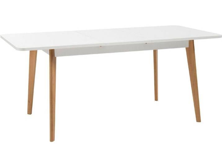 andas Esstisch Merle, Scandi Design, Breite 140 (180) cm, weiß von andas
