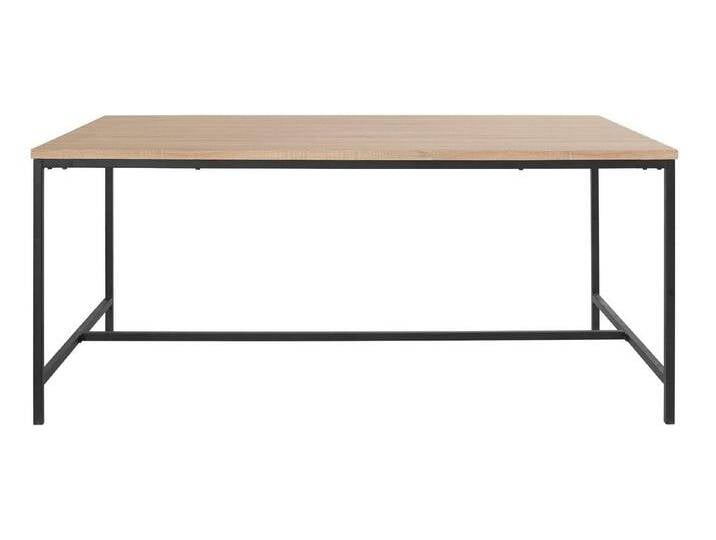andas Esstisch Vadum (1-St), mit Tischplatte in einer Holzoptik und fühlbare Struktur, Höhe 76 cm, beige schwarz von andas