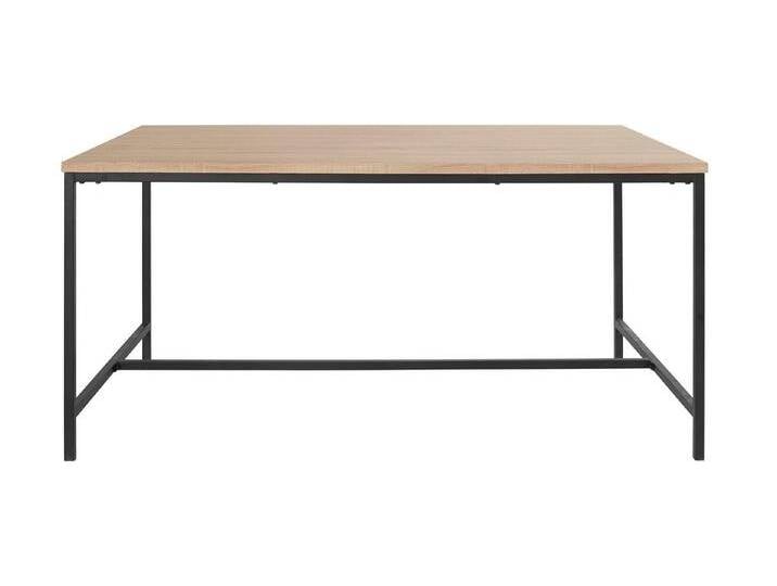 andas Esstisch Vadum (1-St), mit Tischplatte in einer Holzoptik und fühlbare Struktur, Höhe 76 cm, beige schwarz von andas