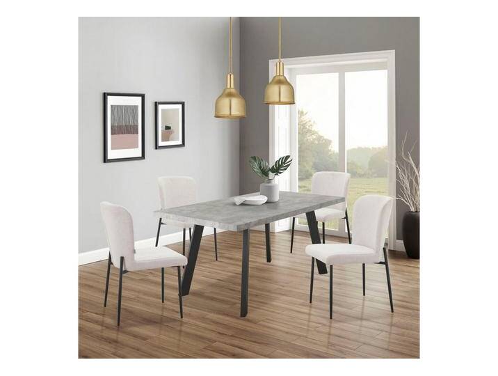 andas Esszimmerstuhl Lieska (Set, 2 St), Polsterstuhl, Küchenstuhl, Sitzhöhe 47,5 cm, weiß, creme von andas