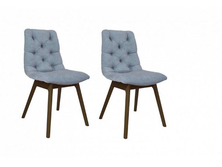 andas Esszimmerstuhl Ramon (Set, 2 St), mit Massivholzbeinen, in verschiedenen Farben und Stoffen, blau, aqua Storm 71 von andas