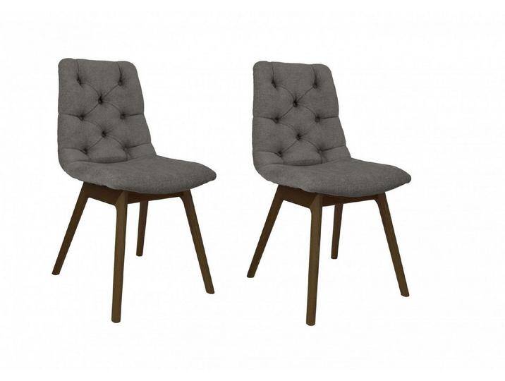 andas Esszimmerstuhl Ramon (Set, 2 St), mit Massivholzbeinen, in verschiedenen Farben und Stoffen, grau, grau Storm 97 von andas