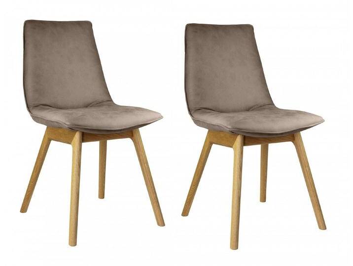 andas Esszimmerstuhl Ramon (Set, 2 St), mit Massivholzbeinen, verschiedene Stoffe, grau, schlamm Trelew 9811 von andas