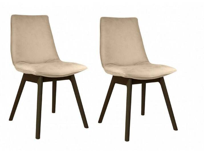 andas Esszimmerstuhl Ramon (Set, 2 St), mit Massivholzbeinen, verschiedenen Farben und Stoffe, beige weiß, beige Trelew 9534 von andas