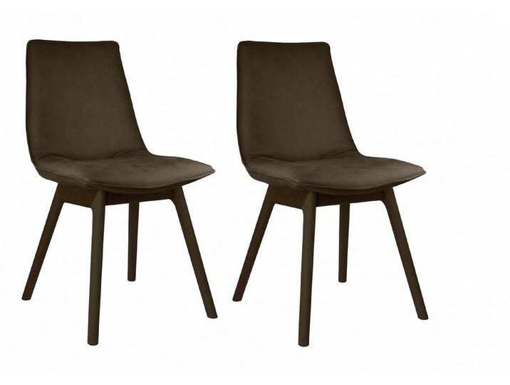 andas Esszimmerstuhl Ramon (Set, 2 St), mit Massivholzbeinen, verschiedenen Farben und Stoffe, braun, braun Trelew 9981 von andas