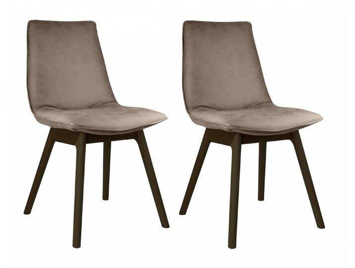 andas Esszimmerstuhl Ramon (Set, 2 St), mit Massivholzbeinen, verschiedenen Farben und Stoffe, grau, schlamm Trelew 9811 von andas