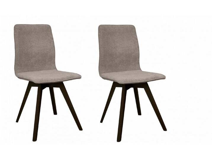 andas Esszimmerstuhl Rania (Set, 2 St), Massivholzgestell, mit Keder, braun, Braun von andas